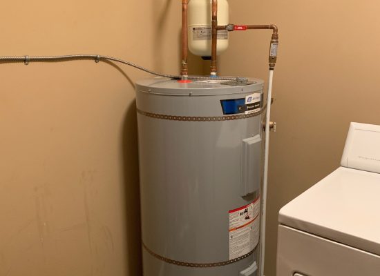 Residential electric water heater replacement