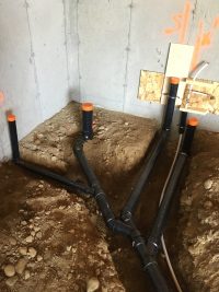 Underslab plumbing rough-in